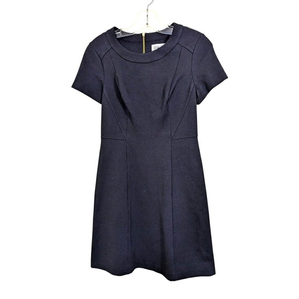 Eliza J Womens 4 Short Dress Stretch Sheath Cap Sleeve Black Office Career Work